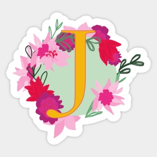 Monogram J, Personalized Initial Sticker